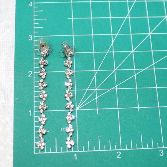 Crystal Drop Earrings Silver - Picture 3 of 6